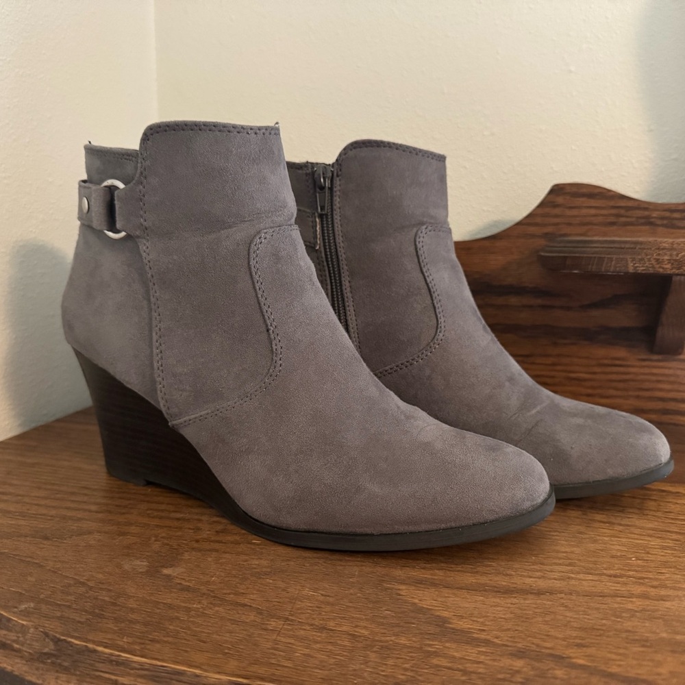 Maurices Charcoal Ankle Booties